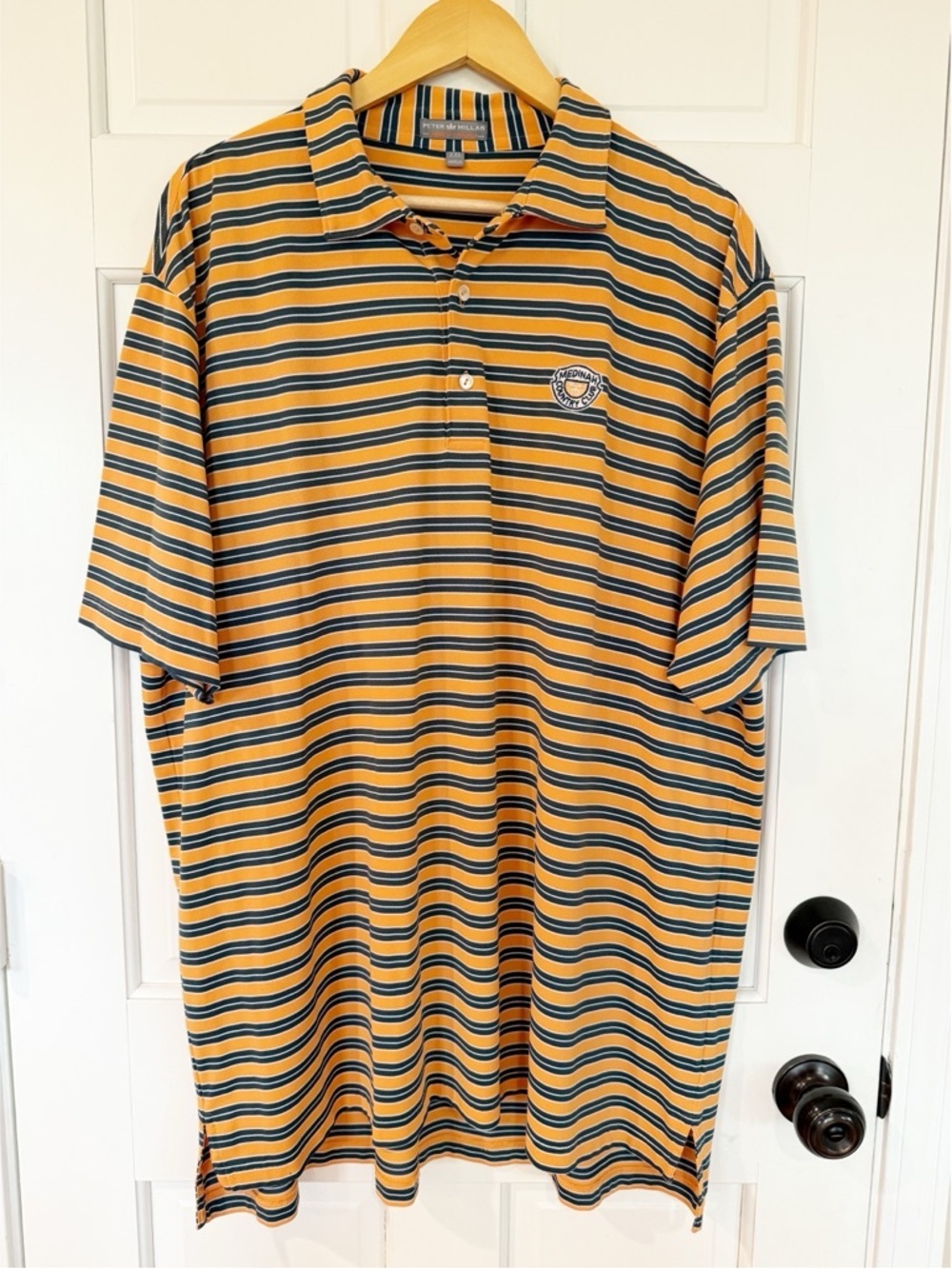 Peter Millar Summer Comfort Men’s Golf Polo – Medinah Country Club – XXL Orange